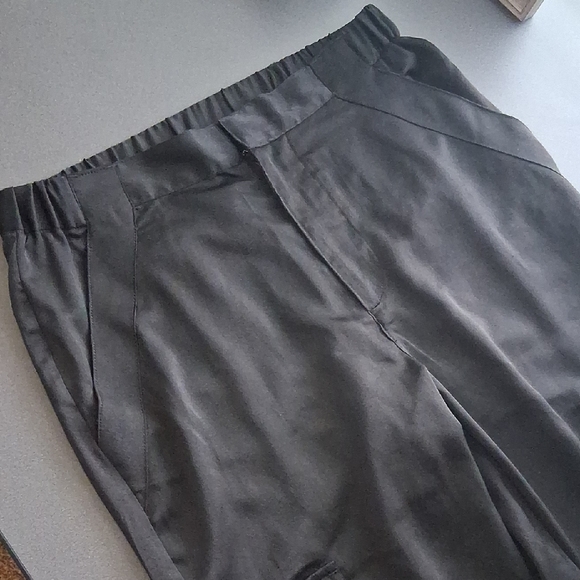 Rebecca Minkoff RM Black Satin Cargo Trousers Pants Small Petite - Picture 2 of 10
